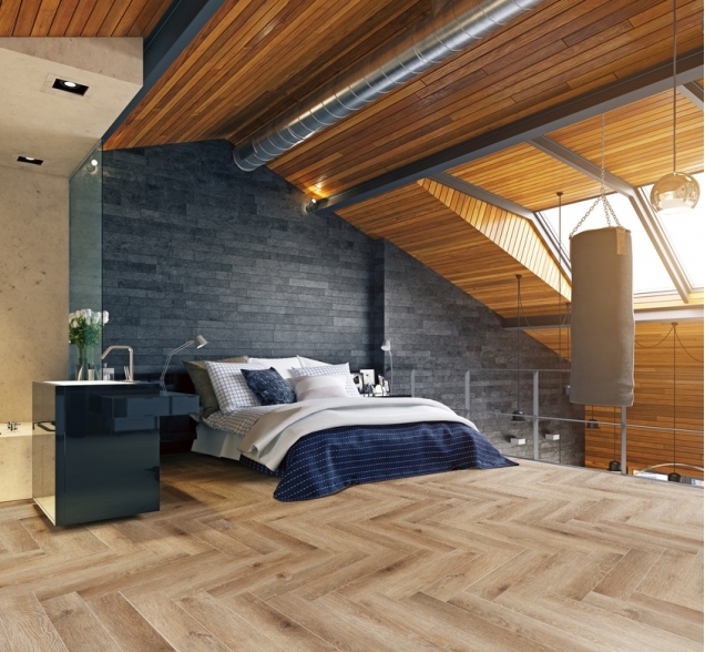 Виниловый ламинат SPC "Cronafloor" Herringbone Дуб Монпелье (640*128*4,5 мм) — купить в Рубцовске