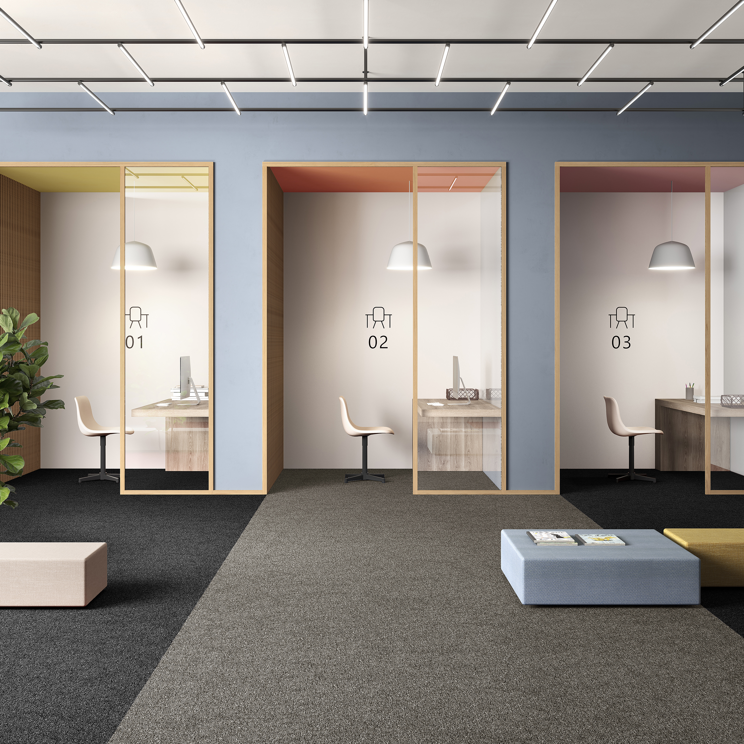 Ковровая плитка Medusa Tile 40 (500*500*5 мм) — купить в Рубцовске