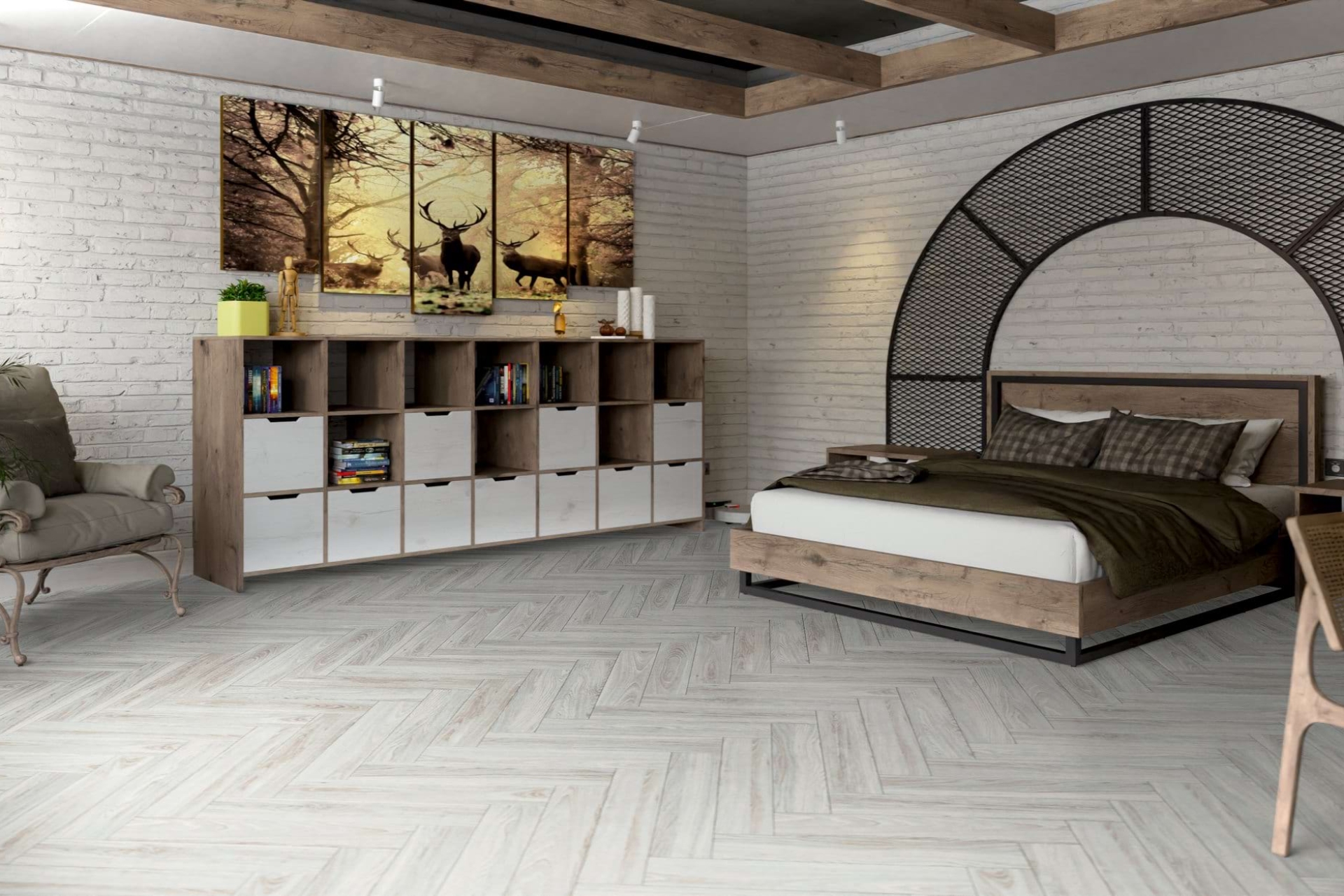 Инженерный паркет «Damy Floor» Ванильный (укладка елочкой) — купить в Рубцовске