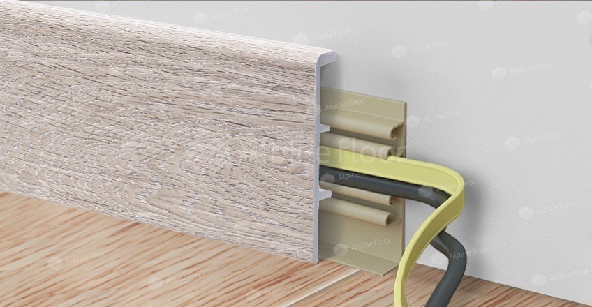 Напольный плинтус Rico Concept 80 Дуб Латте (2200*20*80 мм) — купить в Рубцовске