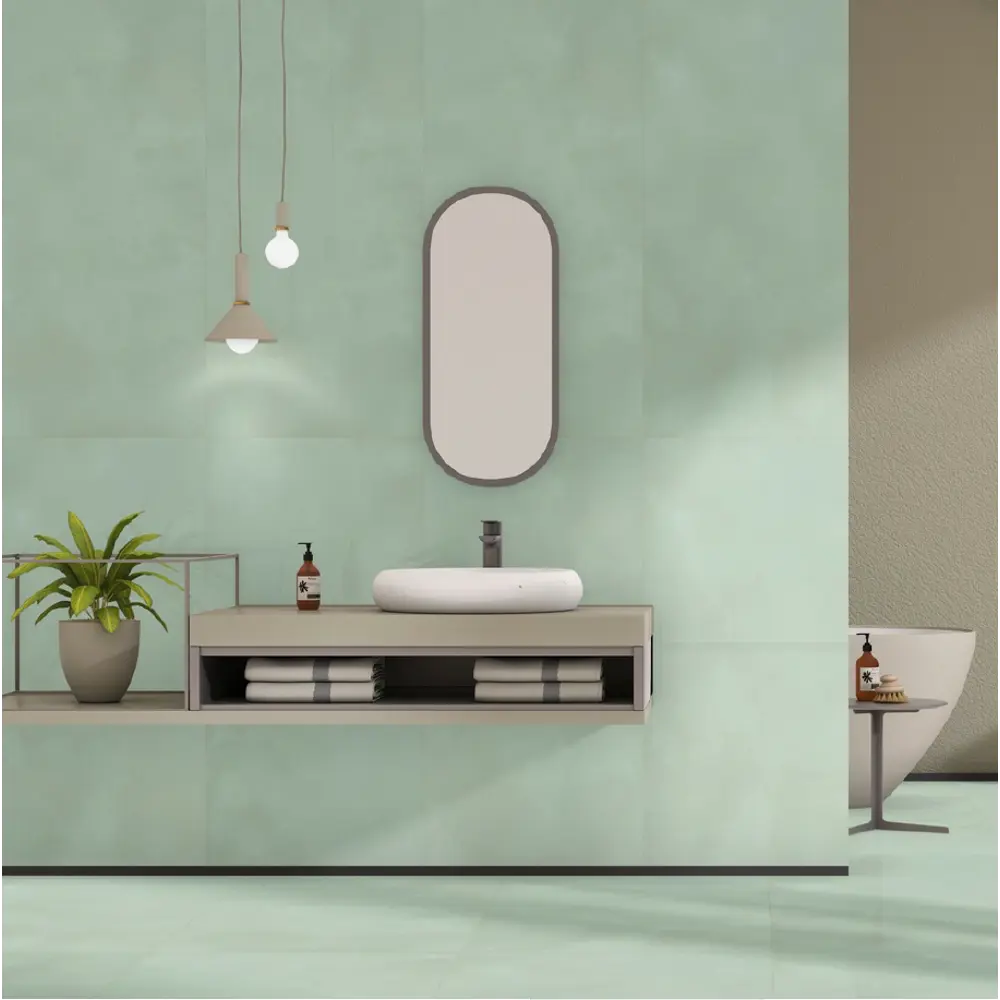 Керамогранит "Sonex" Cloudy Lucite Teal Matt матовый 60x120см цвет светло-зеленый — купить в Рубцовске