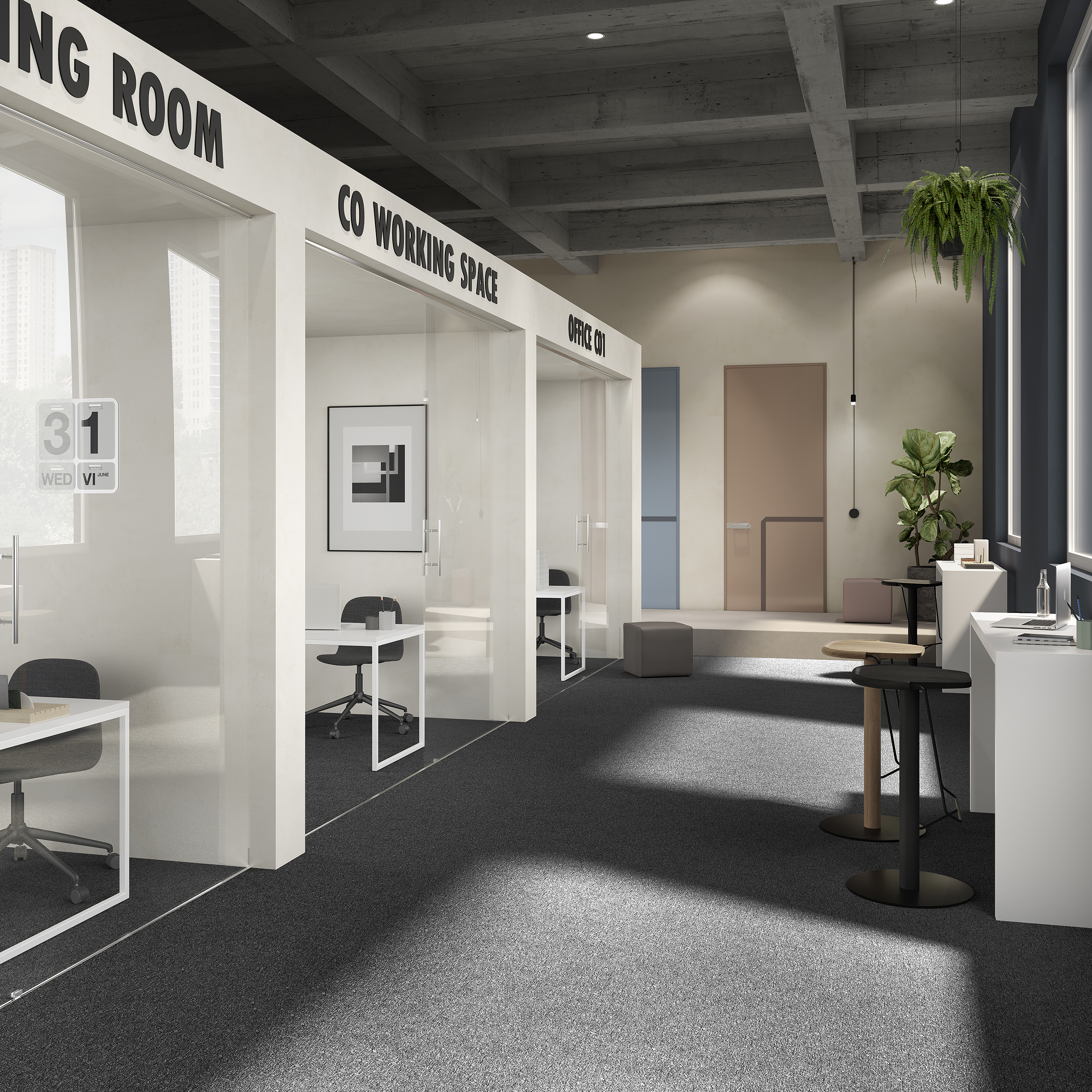 Ковровая плитка Medusa Tile 99 (500*500*5 мм) — купить в Рубцовске