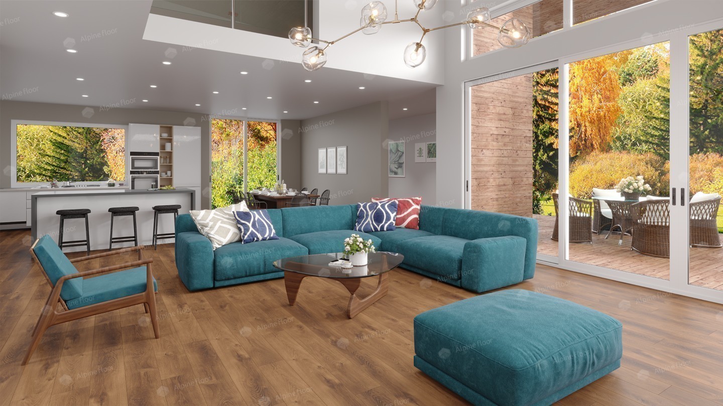 SPC ламинат "Alpine Floor" Дуб Насыщенный ABA (1524*180*8 мм) — купить в Рубцовске