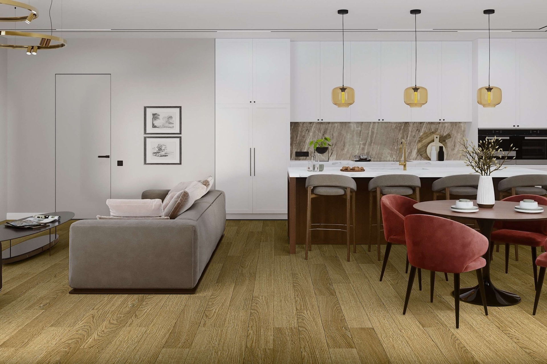 SPC ламинат «Damy Floor» Дуб Золотой (1220*180*4 мм) — купить в Рубцовске