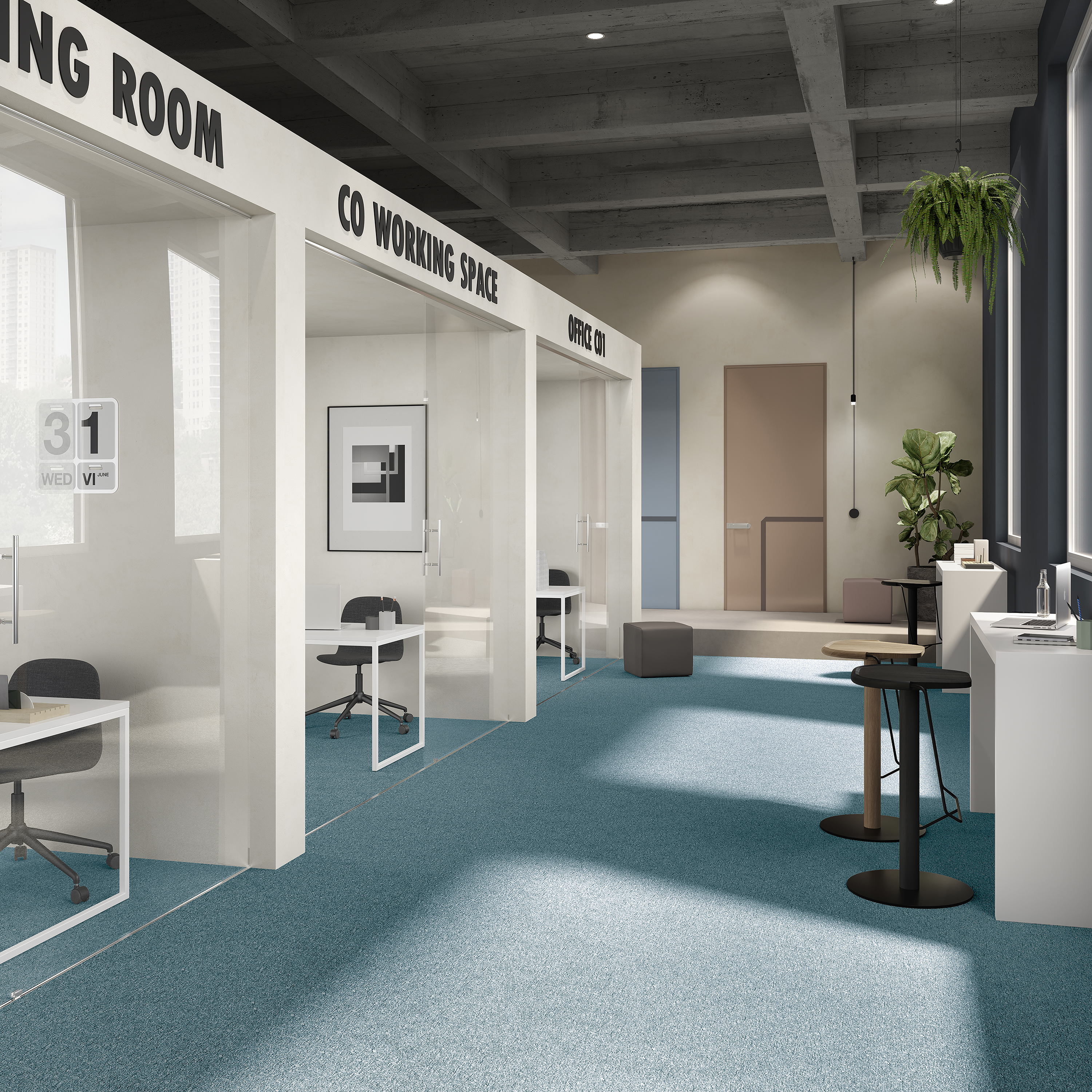 Ковровая плитка Medusa Tile 70 (500*500*5 мм) — купить в Рубцовске