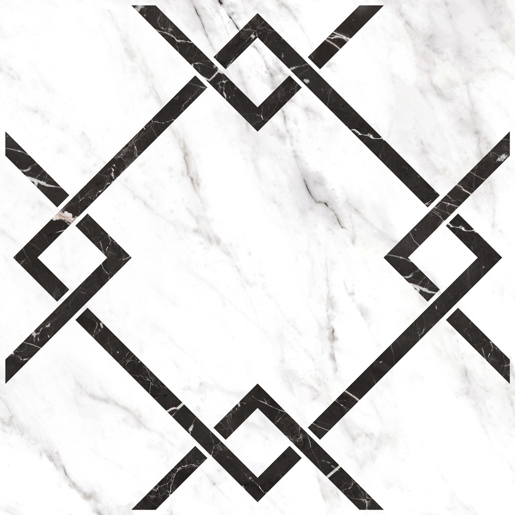 Керамогранит "Керамин" 600*600 Монте Р 7Д Орнамент Лаппатированный Белый — купить в Рубцовске