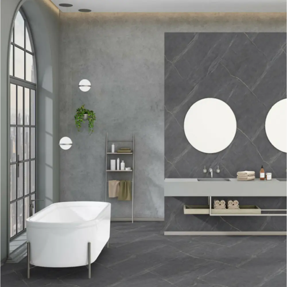 Керамогранит "Sonex" Divine graffite карвинг 60x120см цвет графит с прожилками — купить в Рубцовске