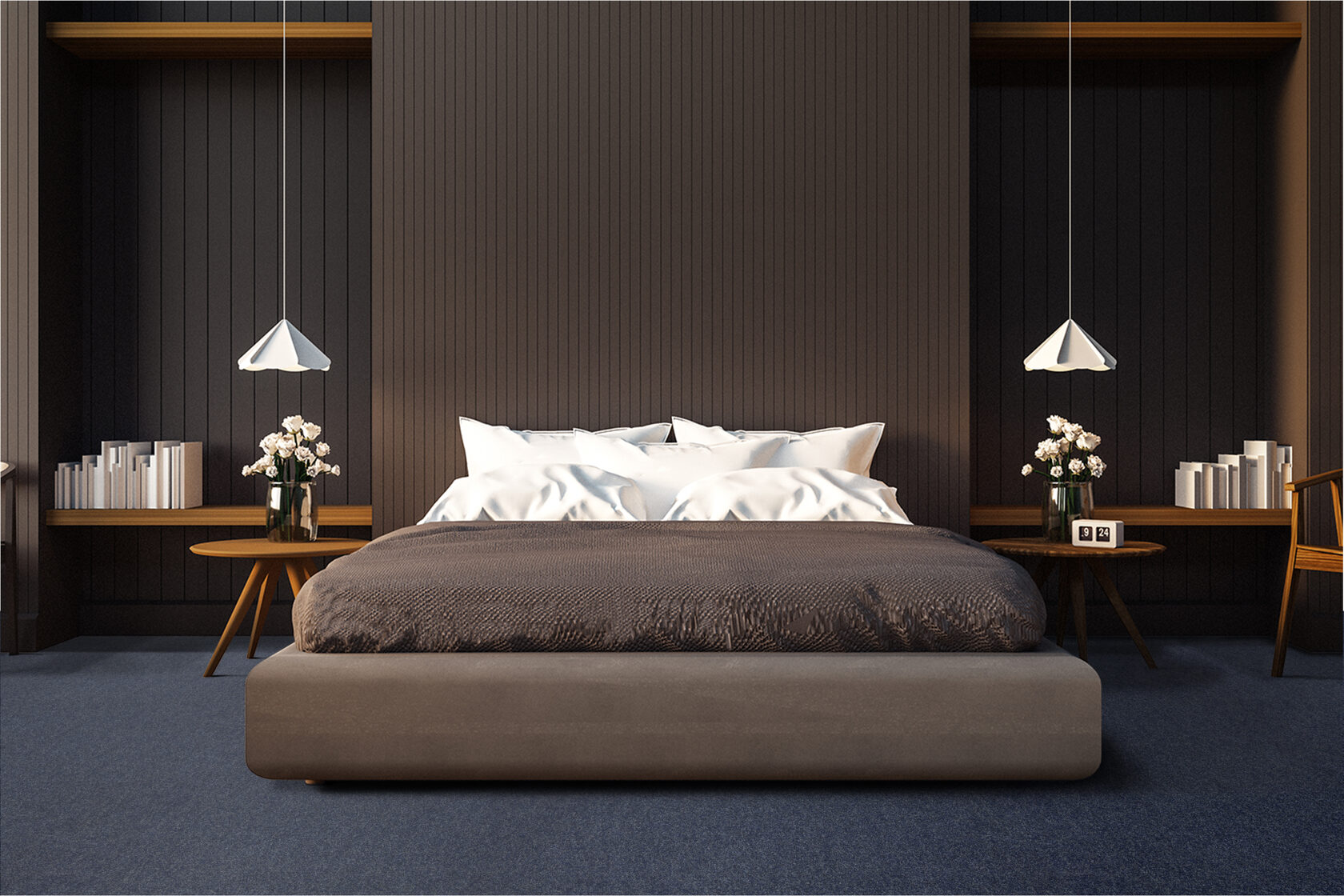 Ковровое покрытие "Bonkeel" Color Rib Blue Bottle 78 (ширина 1м/3м/4м) — купить в Рубцовске