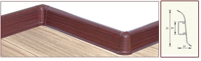 Плинтус "Идеал" пластиковый Комфорт Дуб Арктик (2500*22*55 мм) — купить в Рубцовске