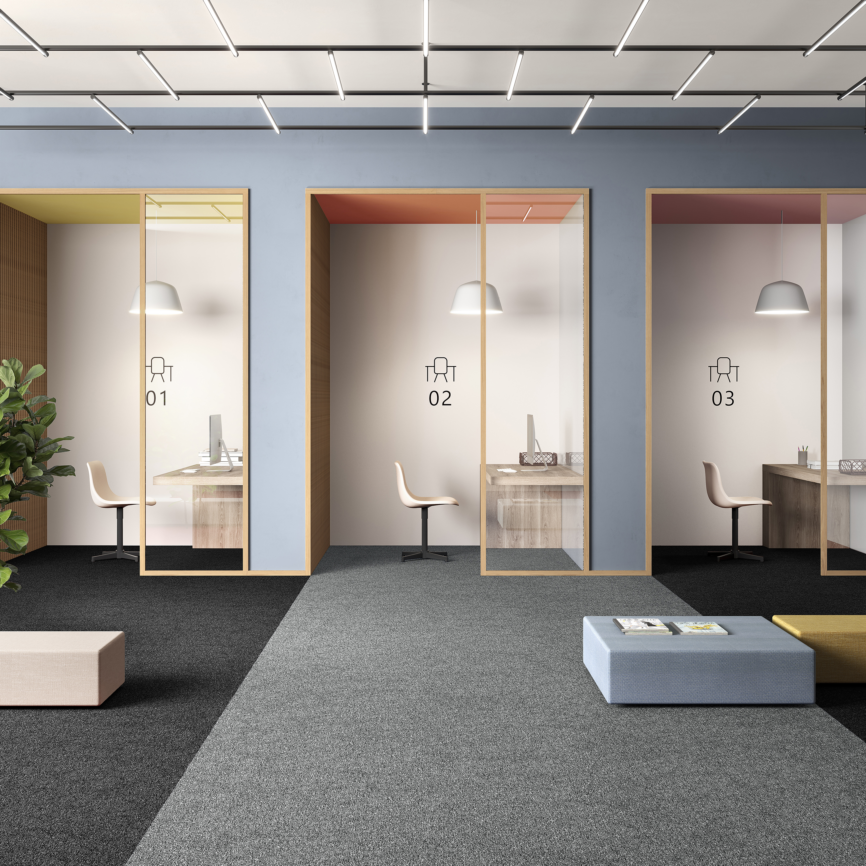 Ковровая плитка Medusa Tile 90 (500*500*5 мм) — купить в Рубцовске